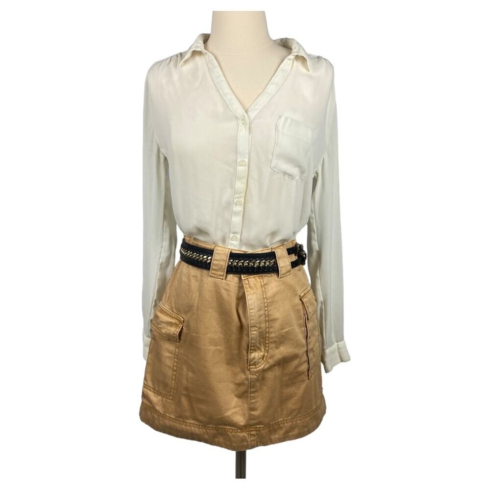 Urban Outfitters White Button Down Blouse Women Size Small
